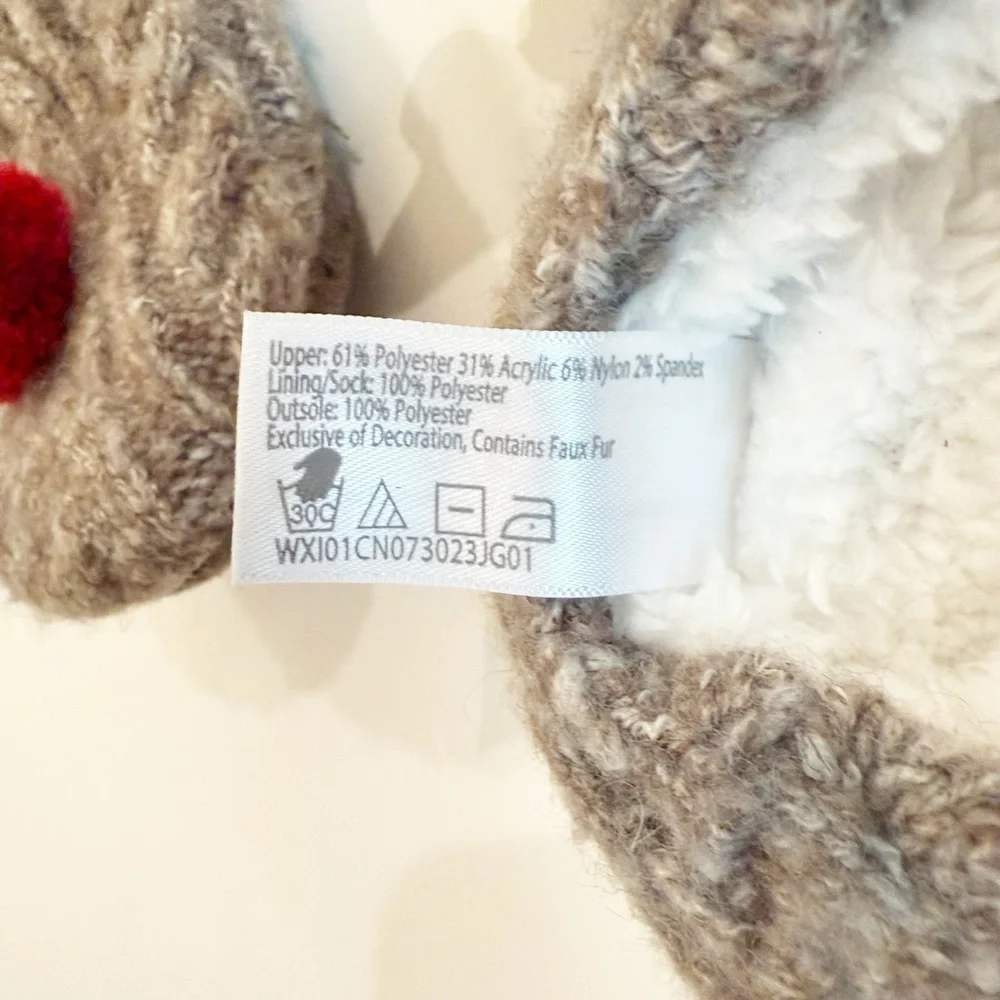 Kids Reindeer Slippers